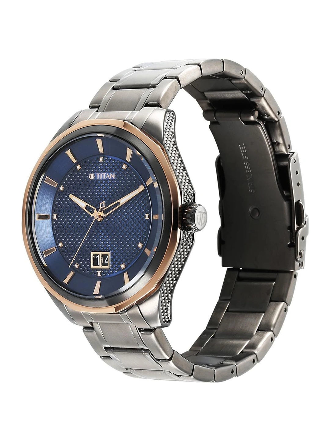Titan Regalia Opulent Quartz Analog With Blue Dial Watch - NT1829KM05