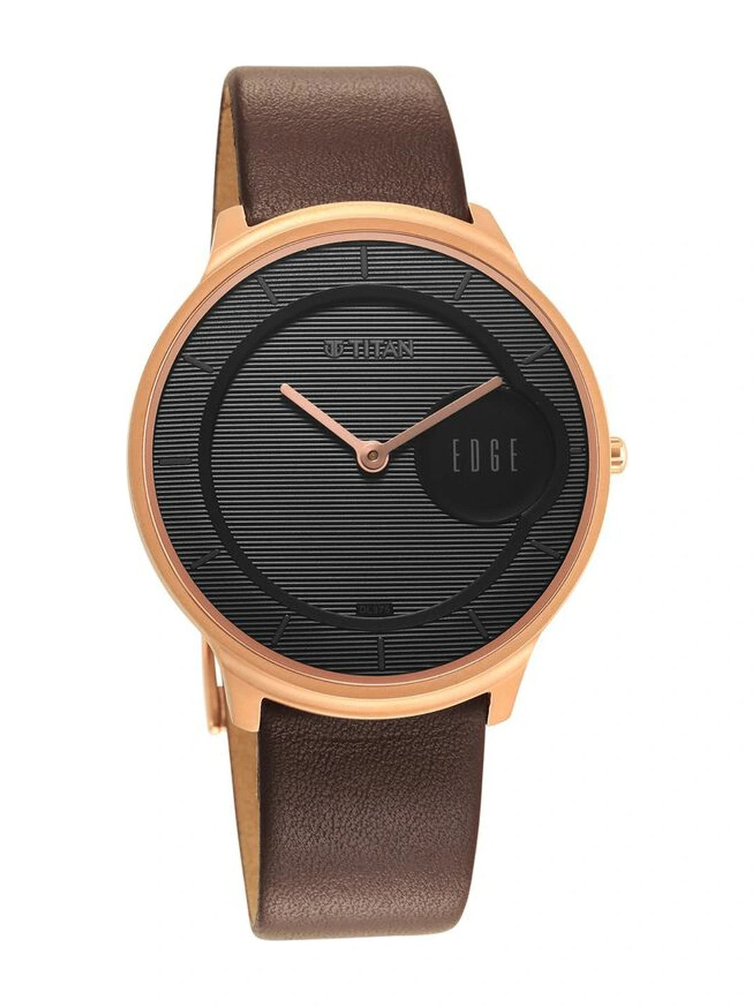 Titan Edge Round Black Dial Analog Watch - NT1843WL03