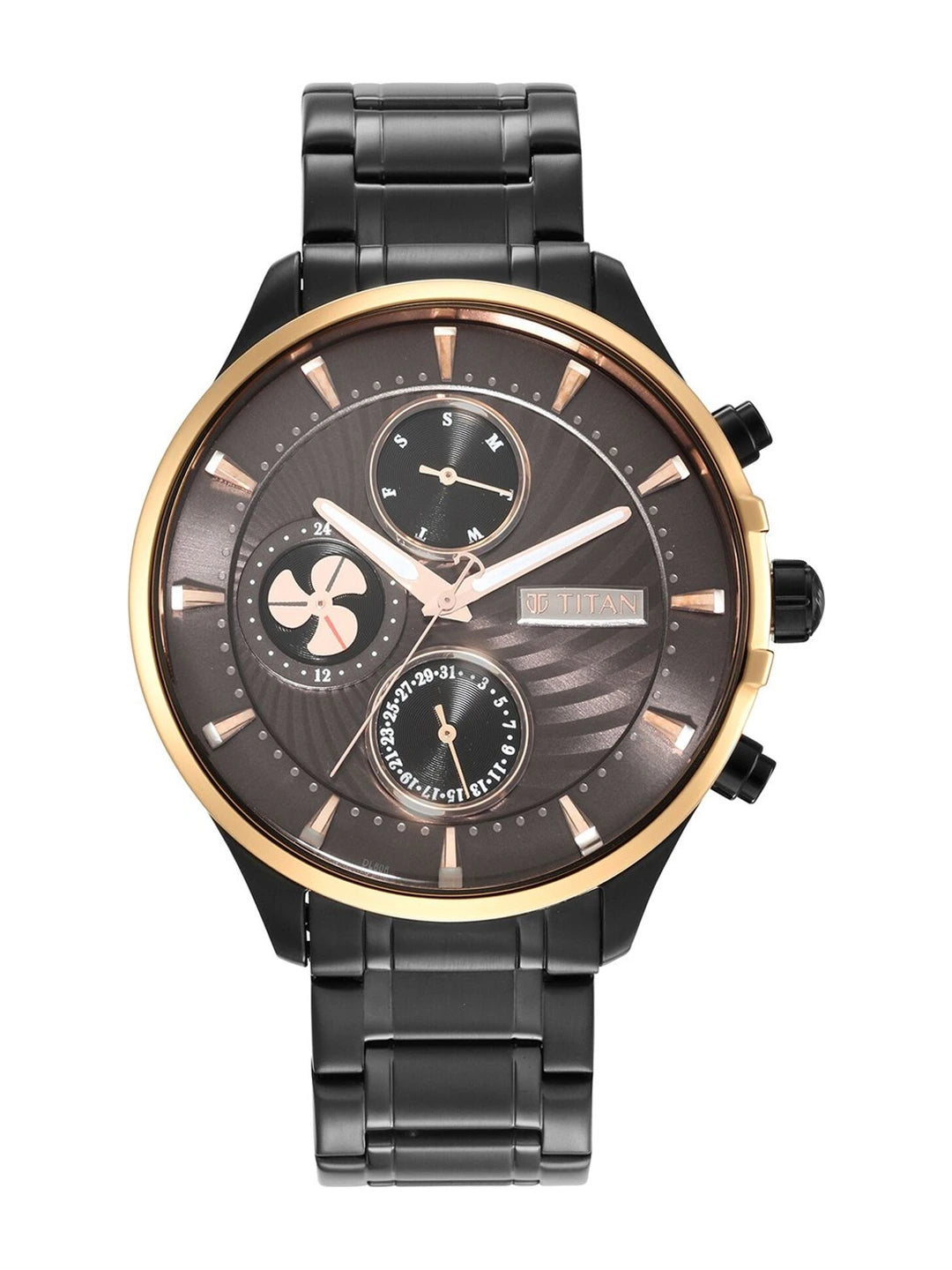 Titan Maritime Multifunction Analog With Anthracite Dial Watch - NT1873KM01