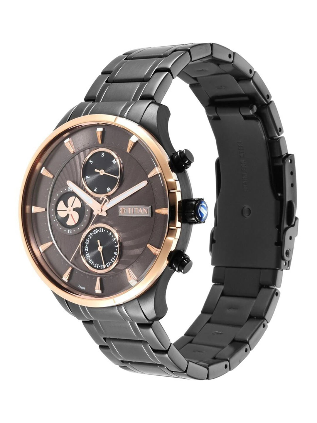 Titan Maritime Multifunction Analog With Anthracite Dial Watch - NT1873KM01