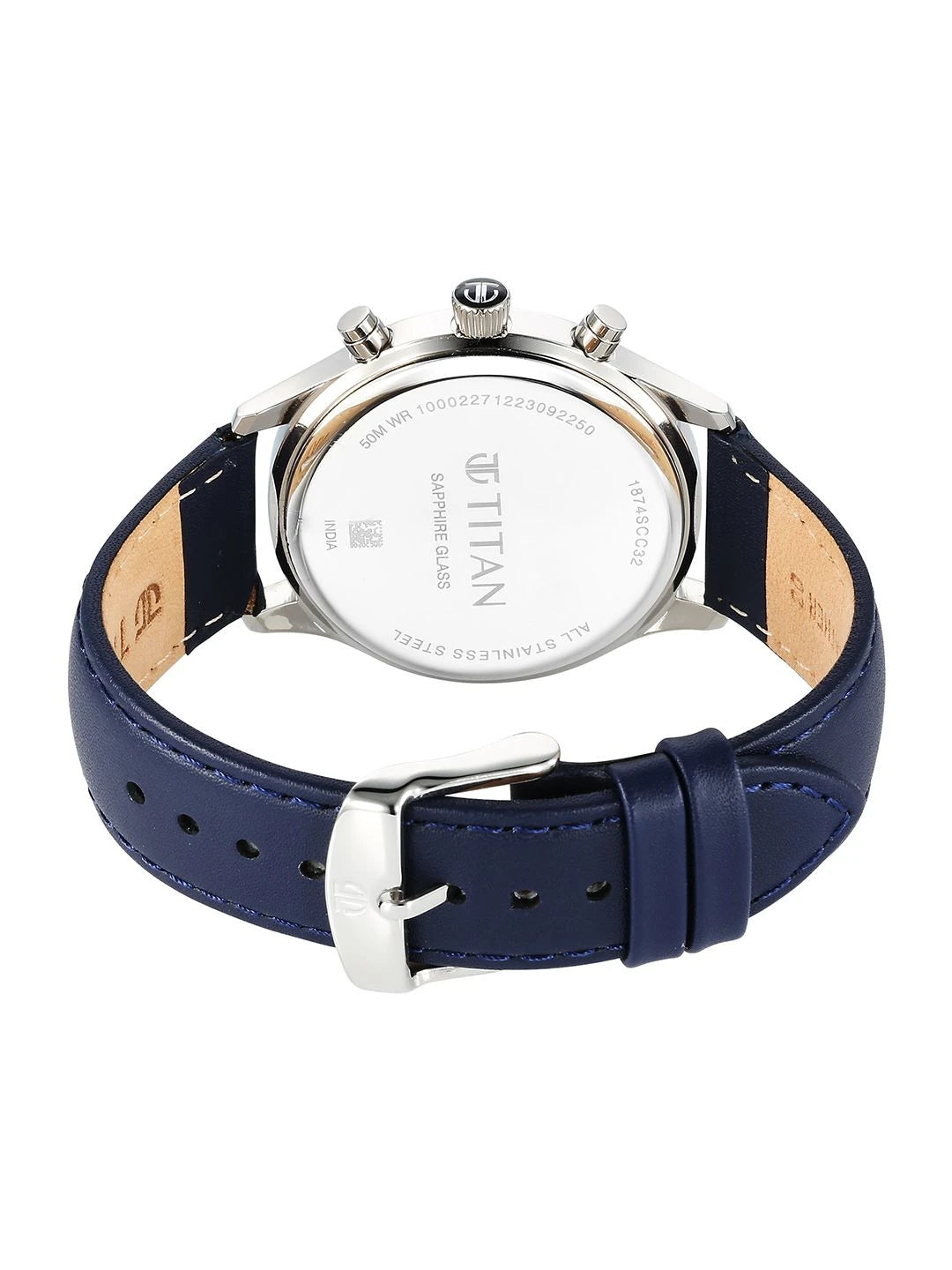 Titan Sapphire Multifunction Analog With Blue Dial Watch - NT1874SL02