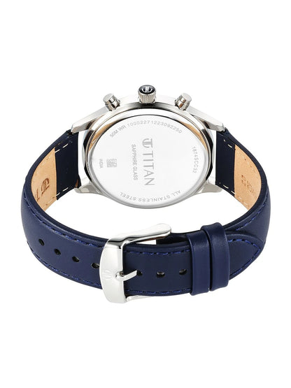 Titan Sapphire Multifunction Analog With Blue Dial Watch - NT1874SL02