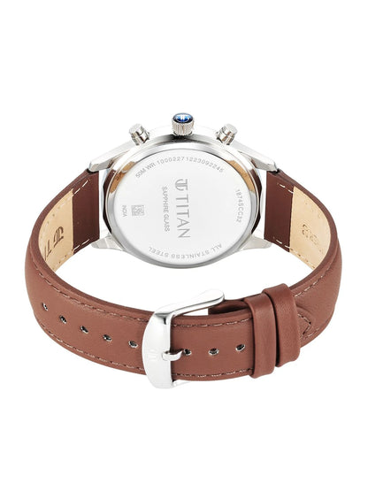Titan Sapphire Multifunction Analog With Blue Dial Watch - NT1874SL06