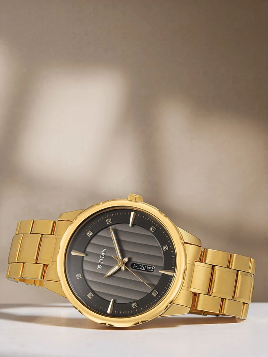 Titan Regalia Opulent Quartz Analog With Grey Dial Watch - NT1875YM01
