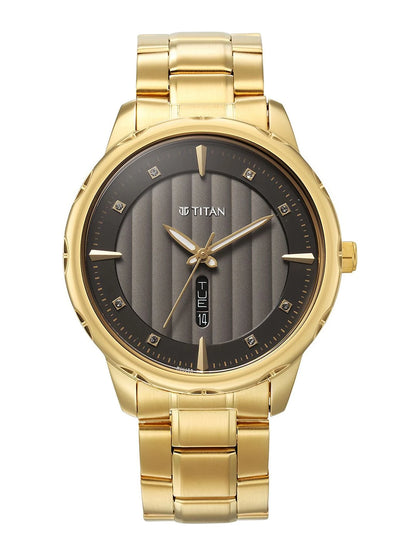 Titan Regalia Opulent Quartz Analog With Grey Dial Watch - NT1875YM01