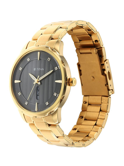 Titan Regalia Opulent Quartz Analog With Grey Dial Watch - NT1875YM01