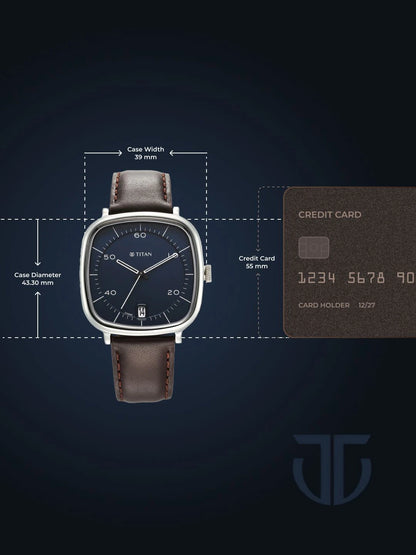 Titan Neo Curve Quartz Analog With Blue Dial Watch - NT1885SL03