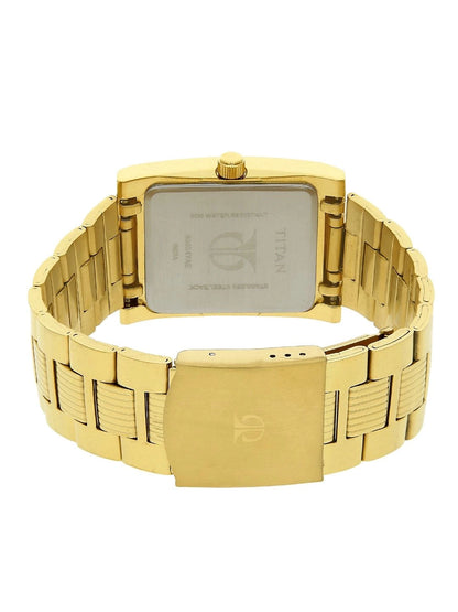 Titan Quartz Analog With Champagne Dial Watch - NT90024YM07