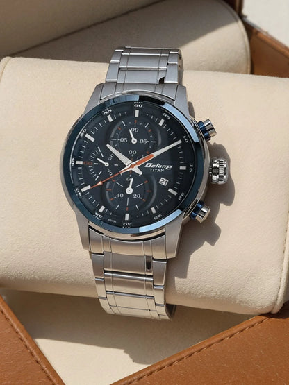 Titan Octane Chronograph Analog With Blue Dial Watch - NT90086KM01