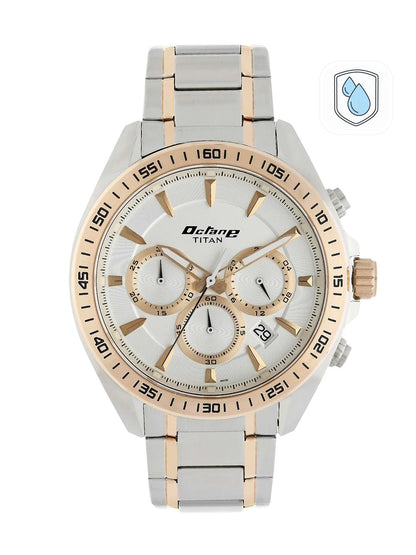Titan Octane Chronograph Analog With White Dial Watch - NT90103KM01