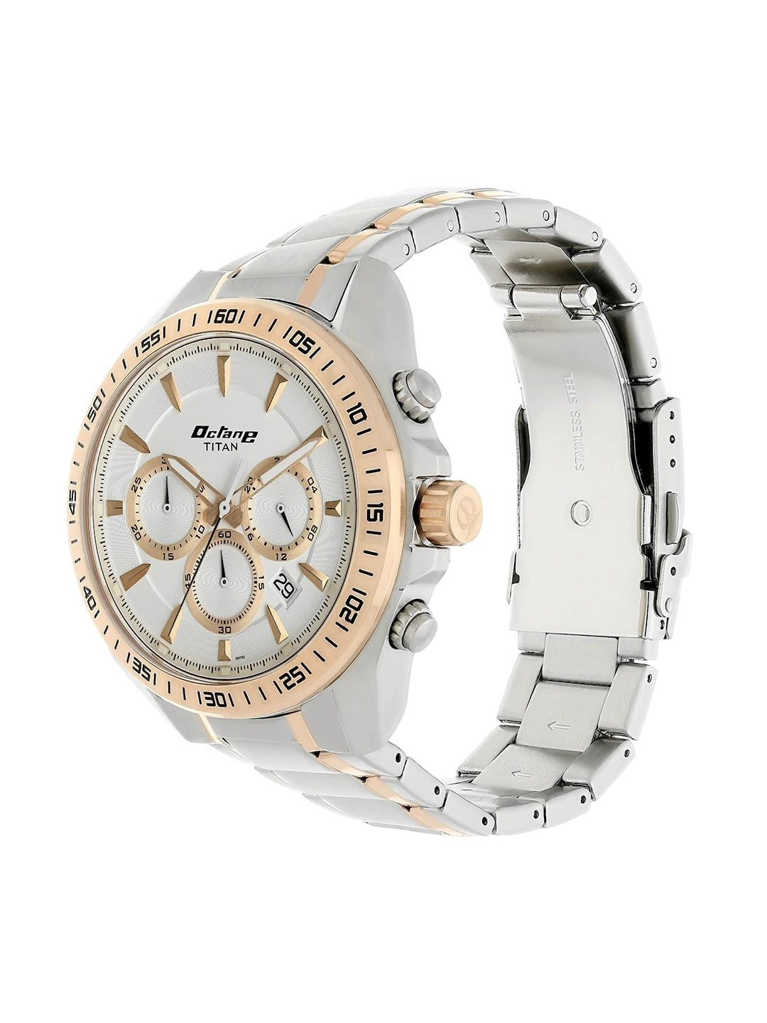 Titan Octane Chronograph Analog With White Dial Watch - NT90103KM01