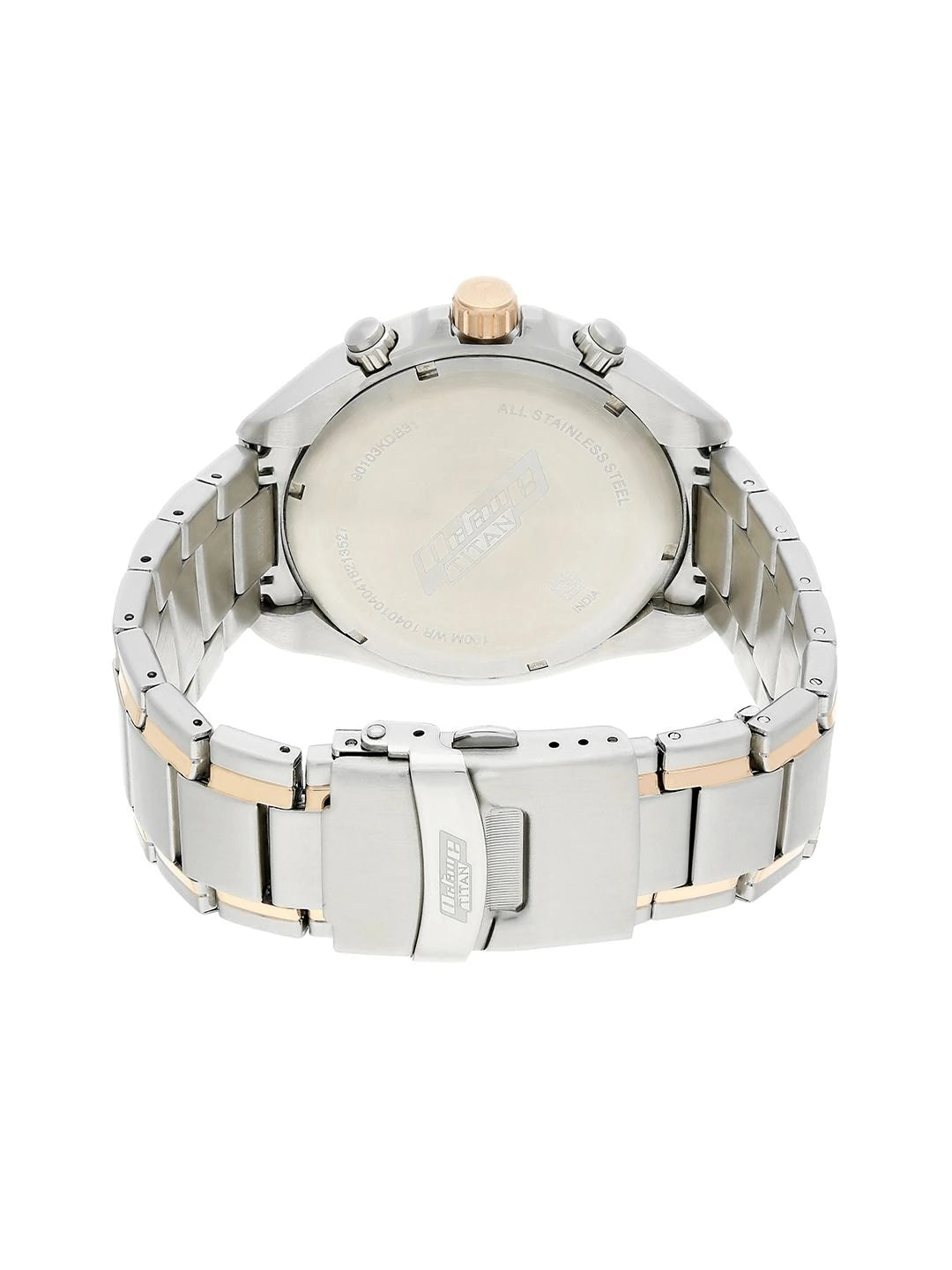 Titan Octane Chronograph Analog With White Dial Watch - NT90103KM01