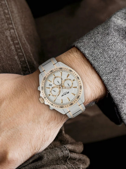 Titan Octane Chronograph Analog With White Dial Watch - NT90103KM01