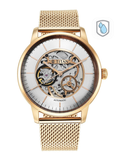 Titan Mechanical Automatic With Silver Dial Watch - NT90110WM01