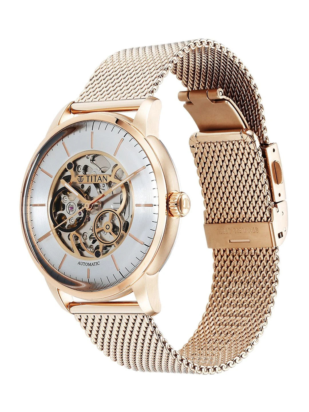 Titan Mechanical Automatic With Silver Dial Watch - NT90110WM01