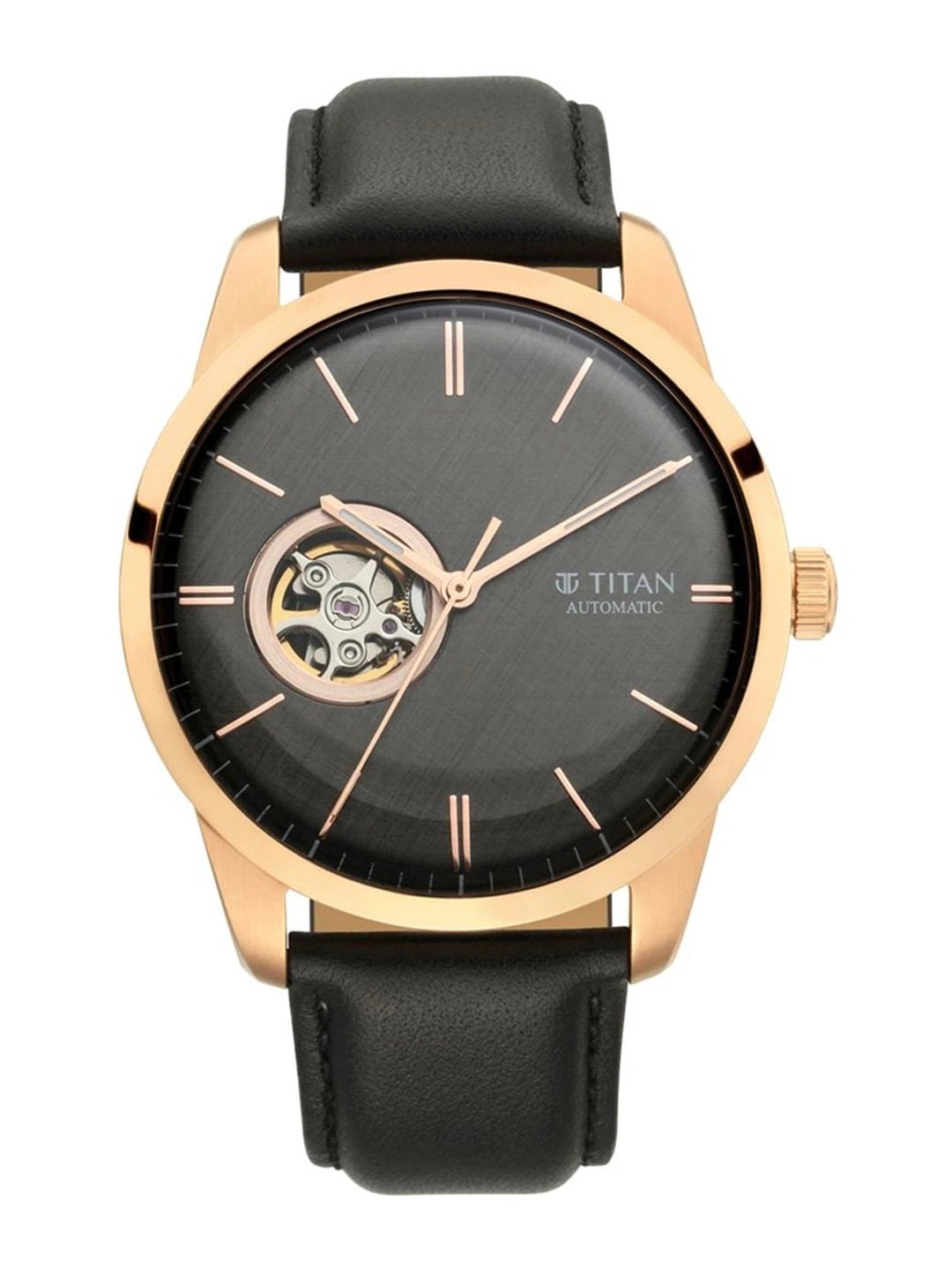 Titan Automatic With Grey Dial Watch - NT90126WL03