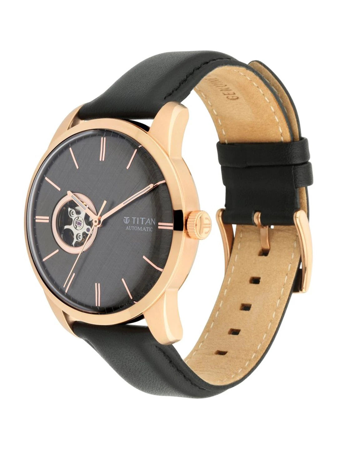Titan Automatic With Grey Dial Watch - NT90126WL03