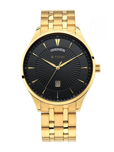 Titan Regalia Opulent Quartz Analog With Black Dial Watch - NT90127YM02