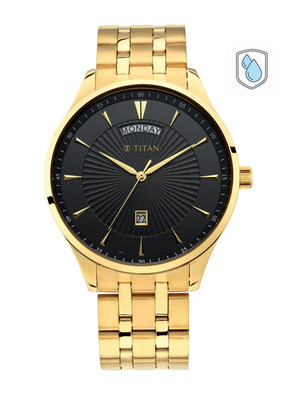 Titan Regalia Opulent Quartz Analog With Black Dial Watch - NT90127YM02