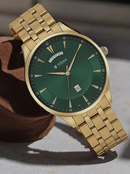 Titan Opulent Lii Quartz Analog With Green Dial Watch - NT90127YM03