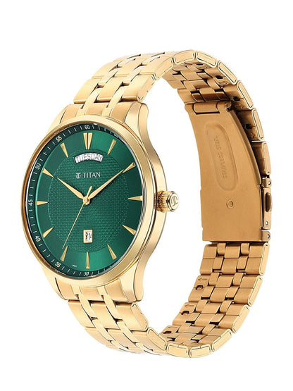 Titan Opulent Lii Quartz Analog With Green Dial Watch - NT90127YM03