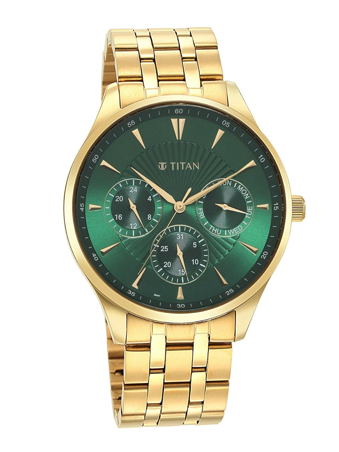 Titan Opulent Lii Multifunction Analog With Green Dial Watch - NT90127YM05