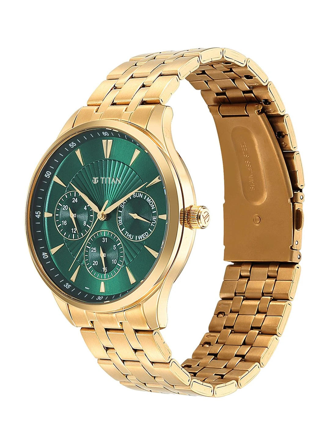 Titan Opulent Lii Multifunction Analog With Green Dial Watch - NT90127YM05