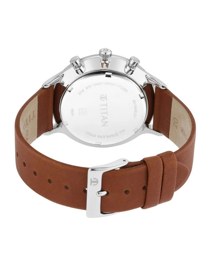 Titan Light Leathers Multifunction Analog With Anthracite Dial Watch - NT90134SL01