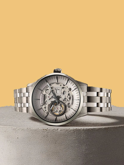 Titan Metal Mechanicals Automatic With Grey Dial Watch - NT90140TM01