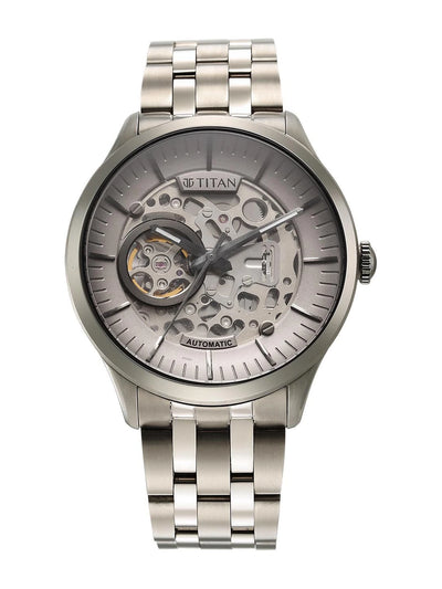 Titan Metal Mechanicals Automatic With Grey Dial Watch - NT90140TM01