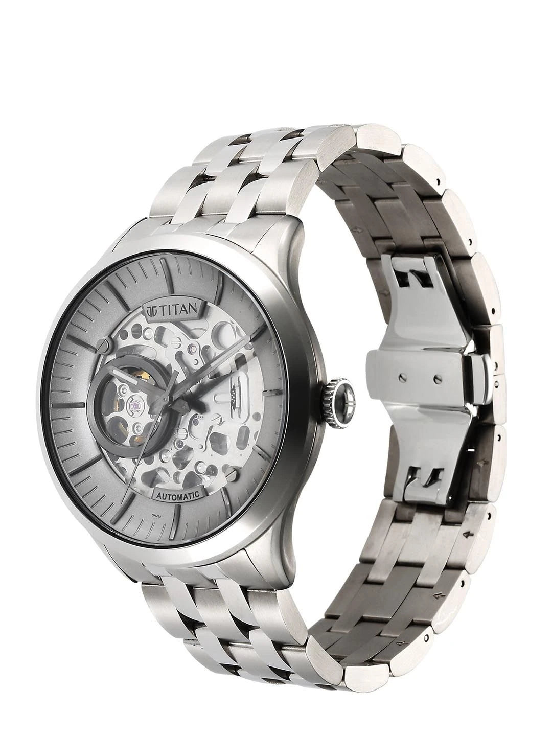 Titan Metal Mechanicals Automatic With Grey Dial Watch - NT90140TM01