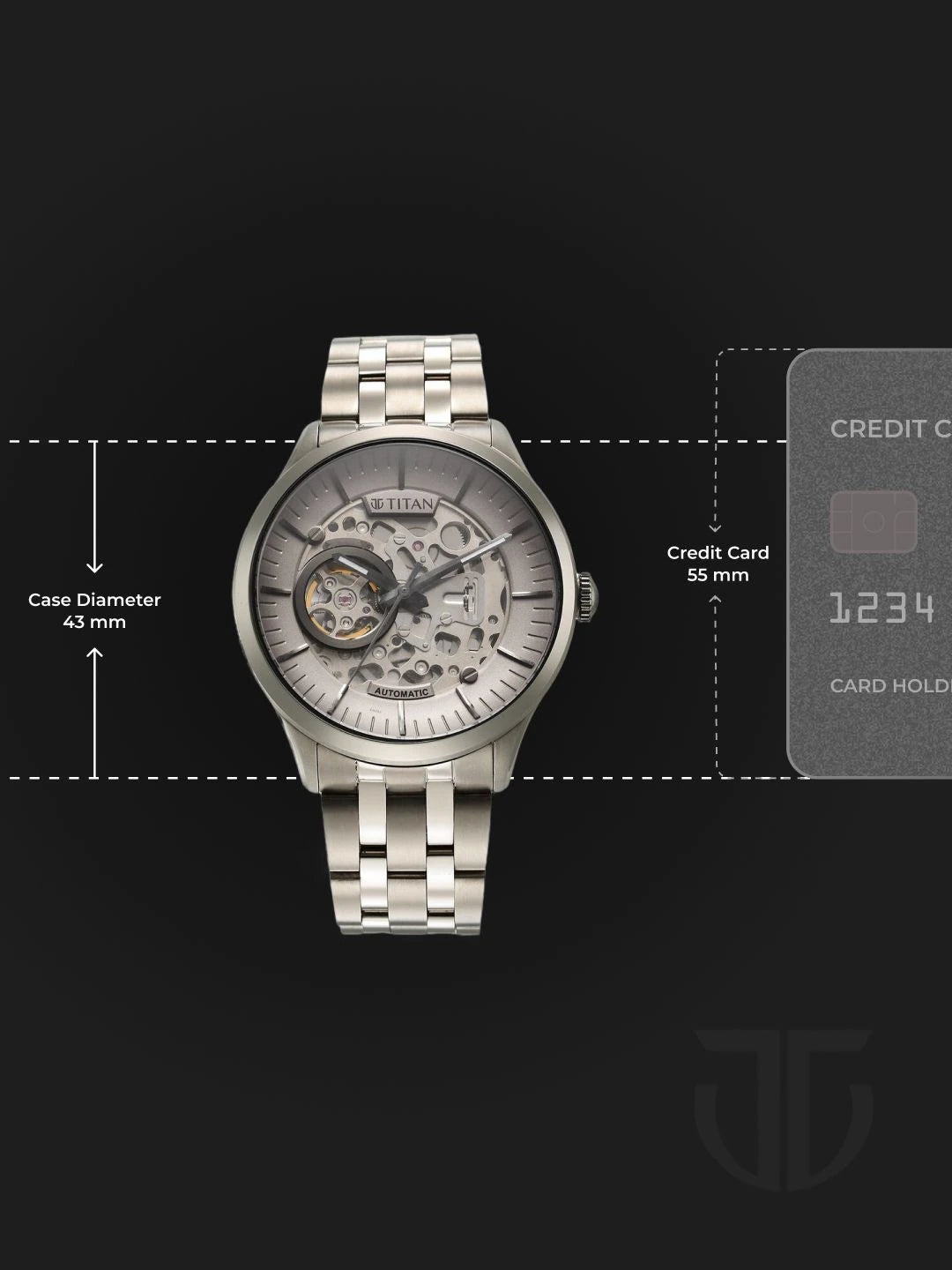 Titan Metal Mechanicals Automatic With Grey Dial Watch - NT90140TM01