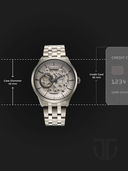 Titan Metal Mechanicals Automatic With Grey Dial Watch - NT90140TM01
