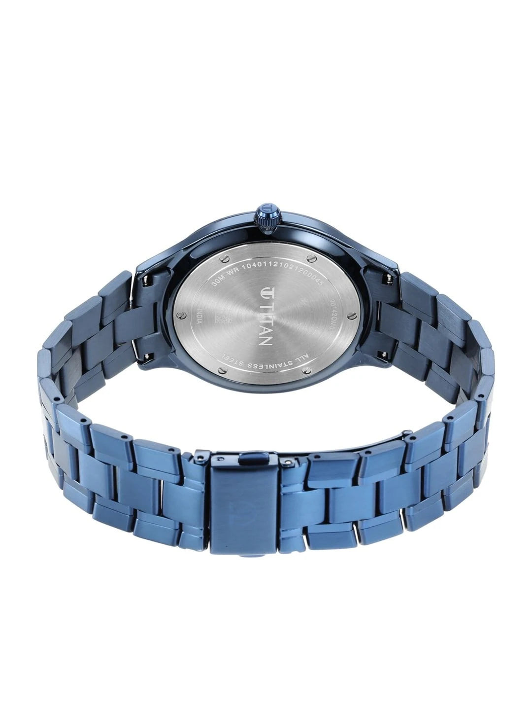 Titan Classique Slimline Quartz Analog With Blue Dial Watch - NT90142QM01