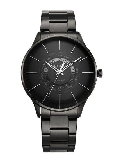 Titan Quartz Analog With Black Dial Watch - NT90145NM01