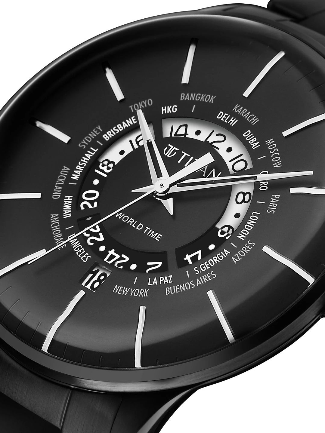 Titan Quartz Analog With Black Dial Watch - NT90145NM01