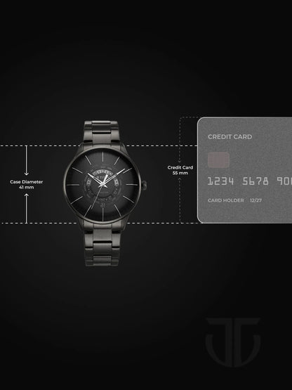 Titan Quartz Analog With Black Dial Watch - NT90145NM01