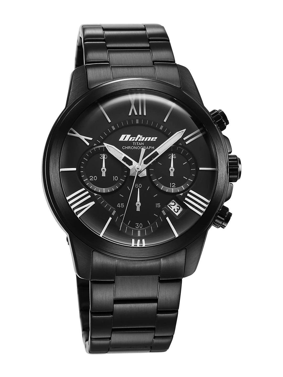 Titan Octane Classic Sporty Chronograph Analog With Black Dial Watch - NT90152NM01