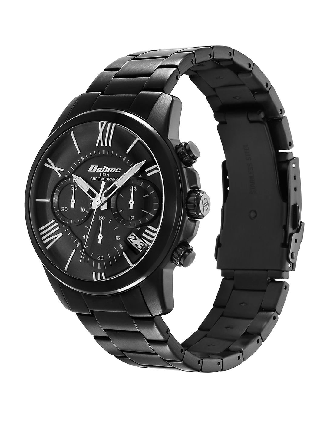 Titan Octane Classic Sporty Chronograph Analog With Black Dial Watch - NT90152NM01