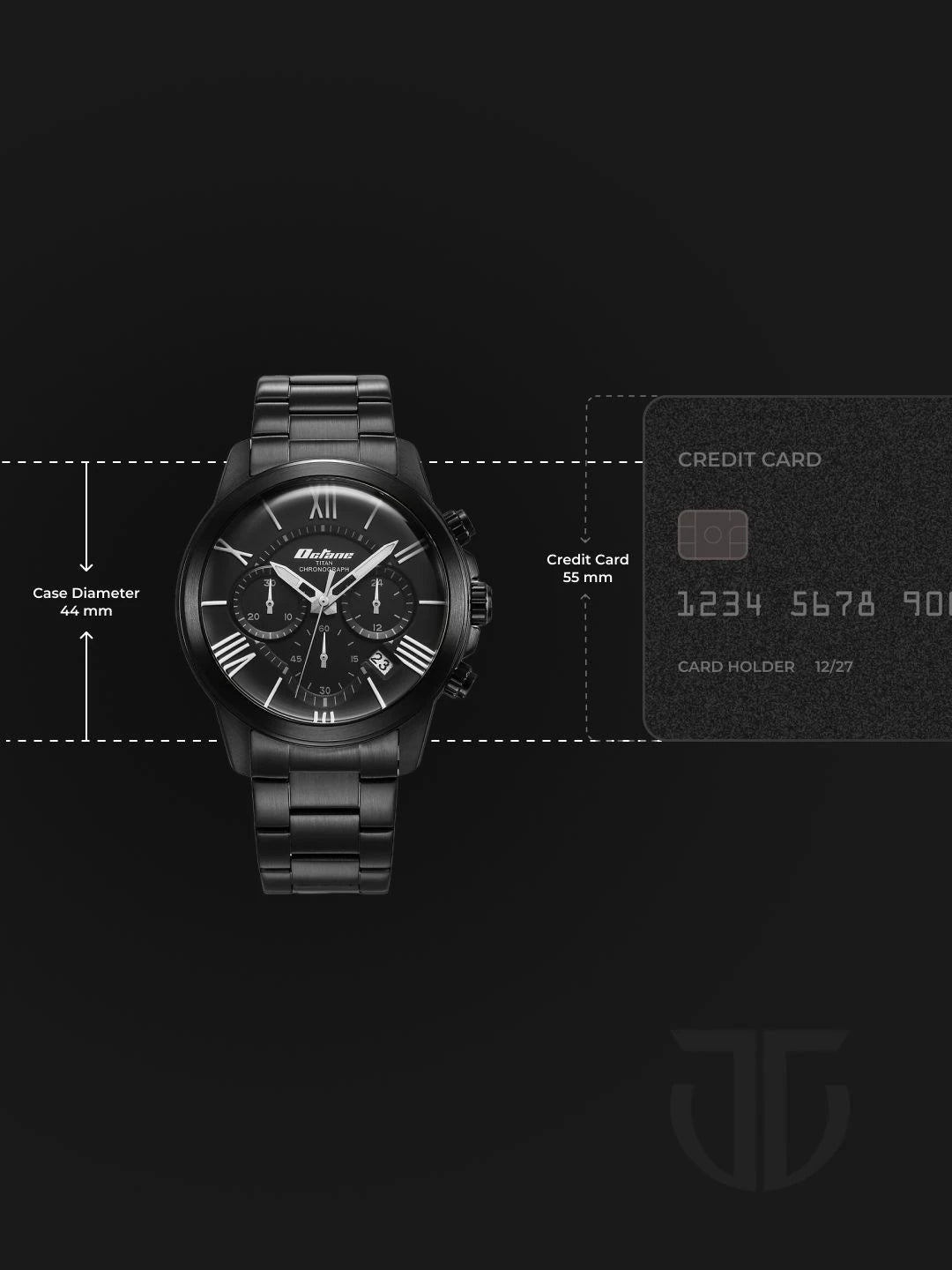 Titan Octane Classic Sporty Chronograph Analog With Black Dial Watch - NT90152NM01