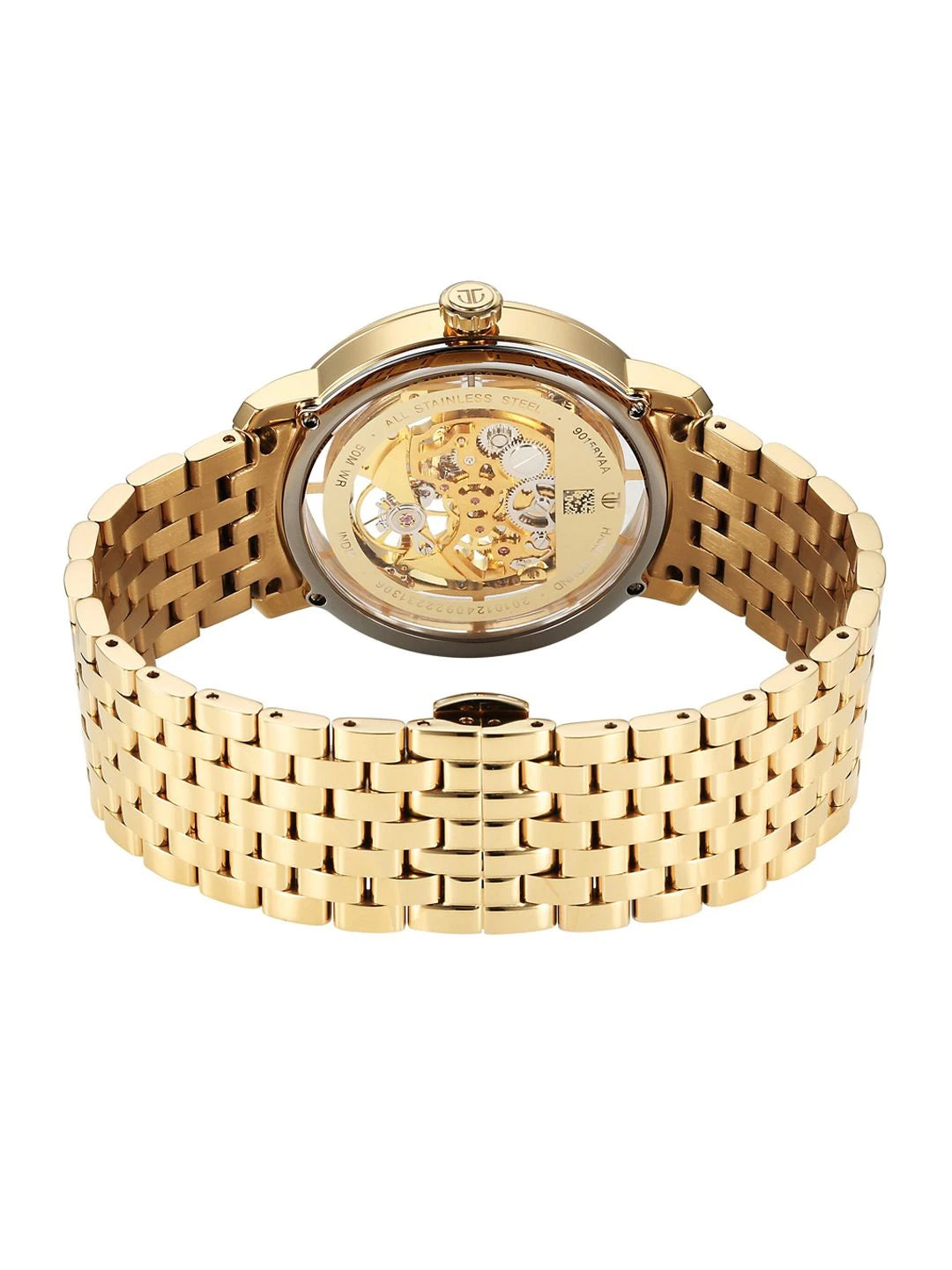 Titan Mechanical Slimline Automatic With Golden Dial Watch - NT90158YM01