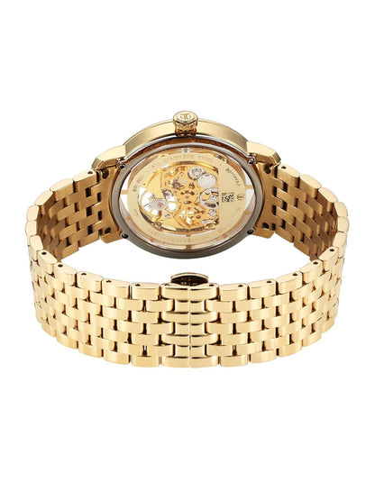 Titan Mechanical Slimline Automatic With Golden Dial Watch - NT90158YM01