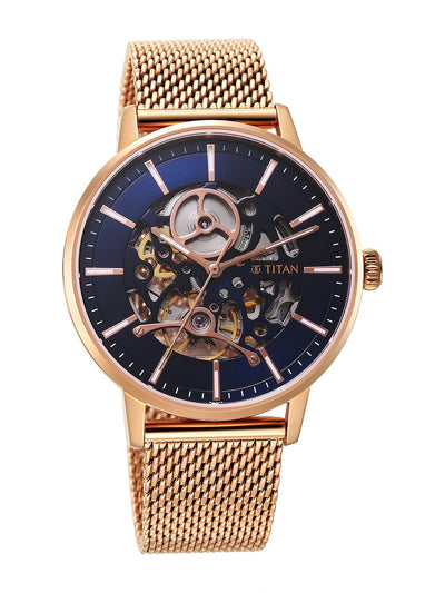 Titan Slimline Mechanical With Midnight Blue Dial Watch - NT90159WM01
