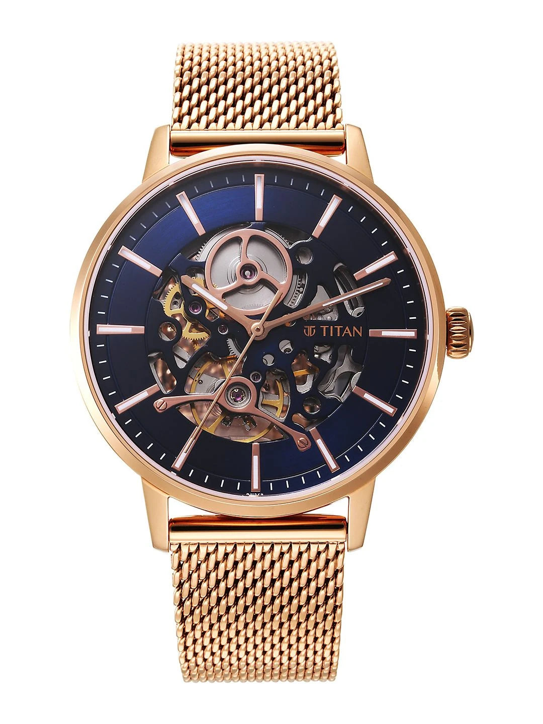 Titan Slimline Mechanical With Midnight Blue Dial Watch - NT90159WM01