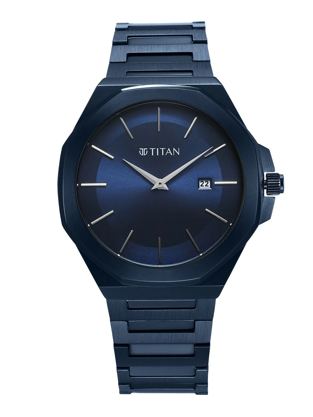 Titan Classic Slim Quartz Analog With Blue Dial Watch - NT90167QM01