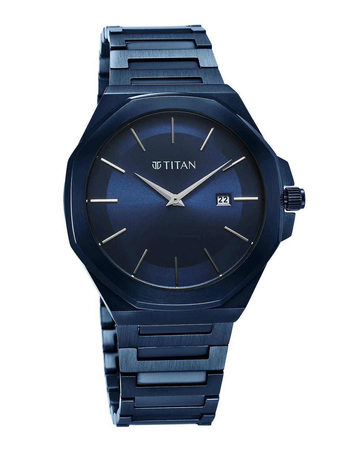 Titan Classic Slim Quartz Analog With Blue Dial Watch - NT90167QM01
