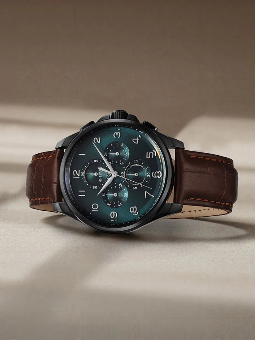 Titan Classic Chronograph Analog With Teal Green Dial Watch - NT90169NL01