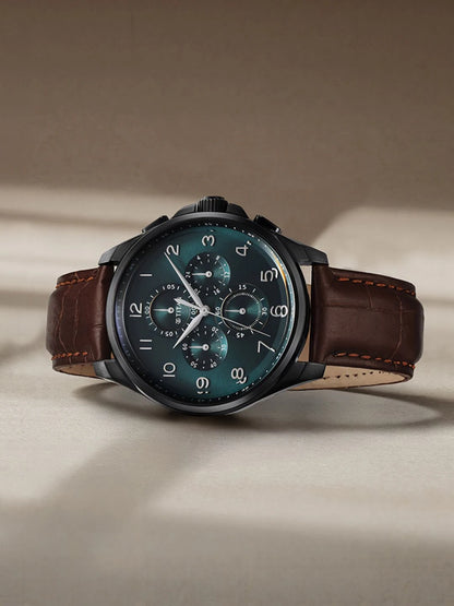Titan Classic Chronograph Analog With Teal Green Dial Watch - NT90169NL01