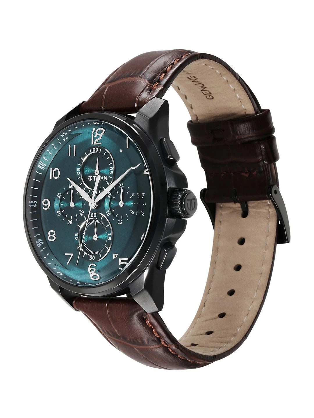 Titan Classic Chronograph Analog With Teal Green Dial Watch - NT90169NL01