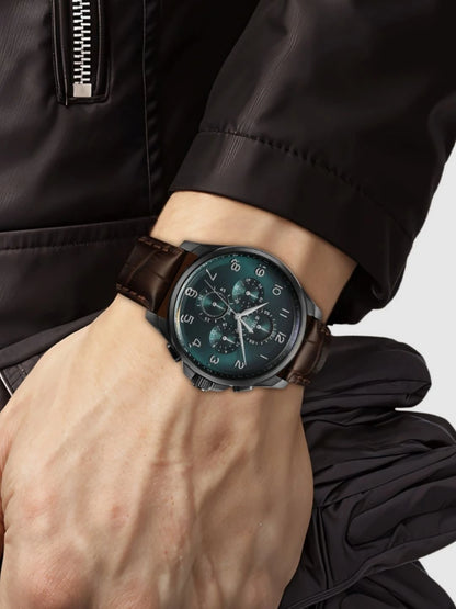 Titan Classic Chronograph Analog With Teal Green Dial Watch - NT90169NL01